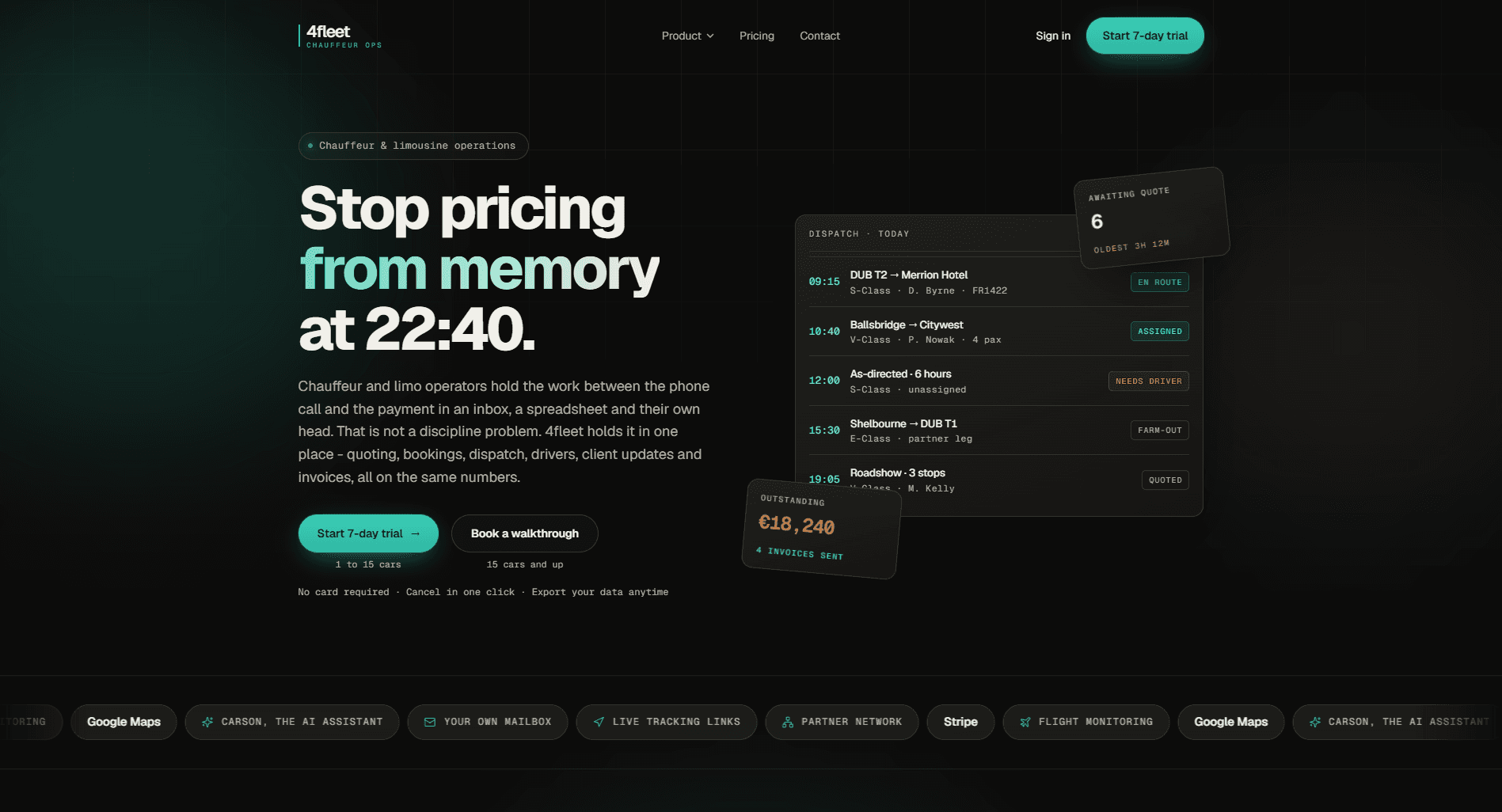 4fleet.io: the product, and the day it is built around