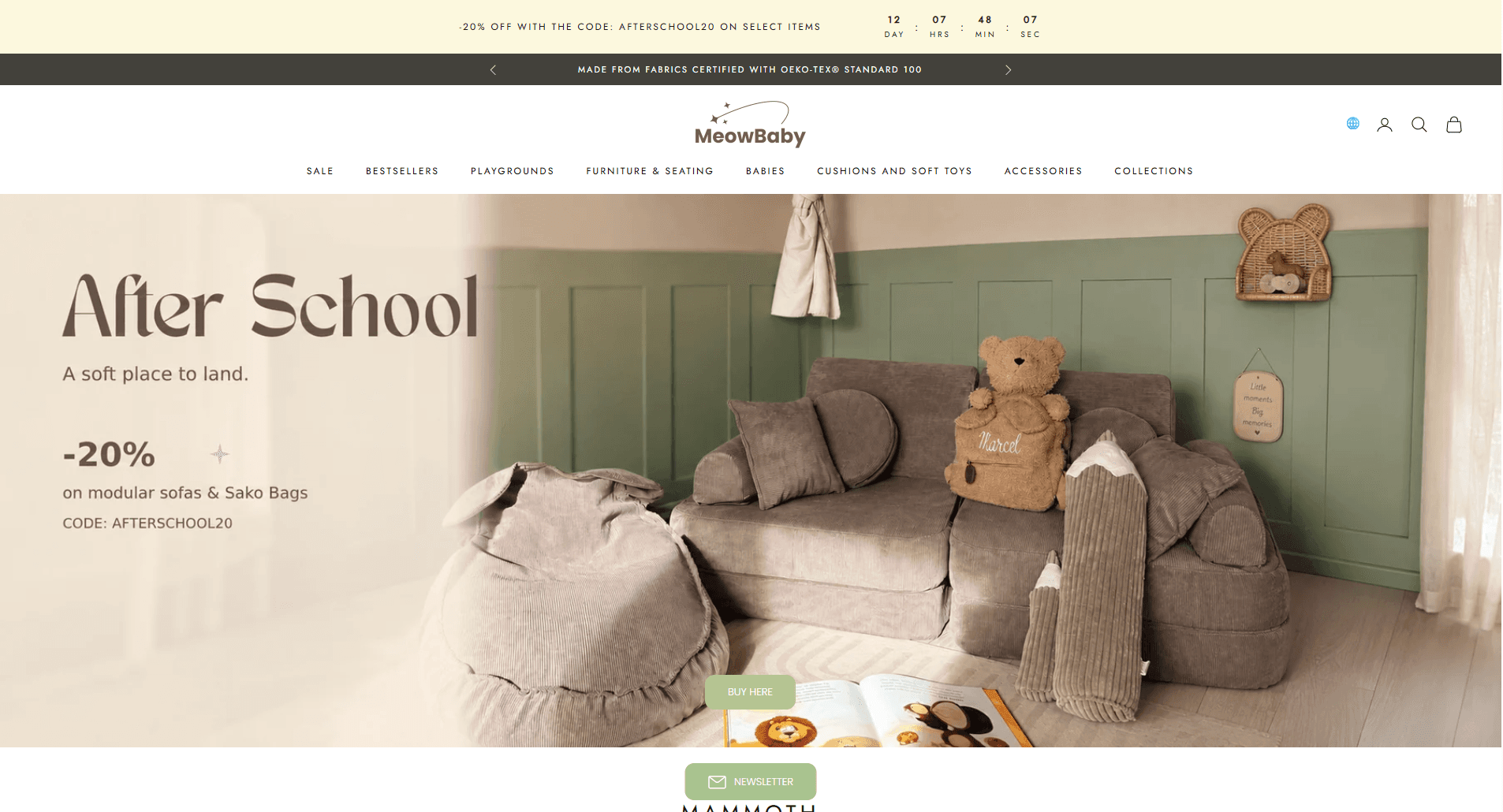 MeowBaby storefront, the shop we rebuilt the performance foundation of